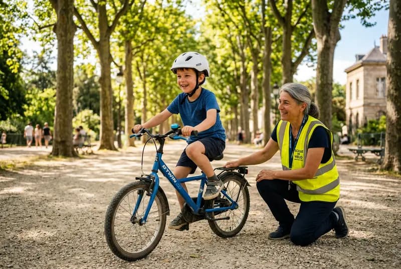 Apprentissage du vélo pour enfant — cours de vélo à domicile en Île-de-France