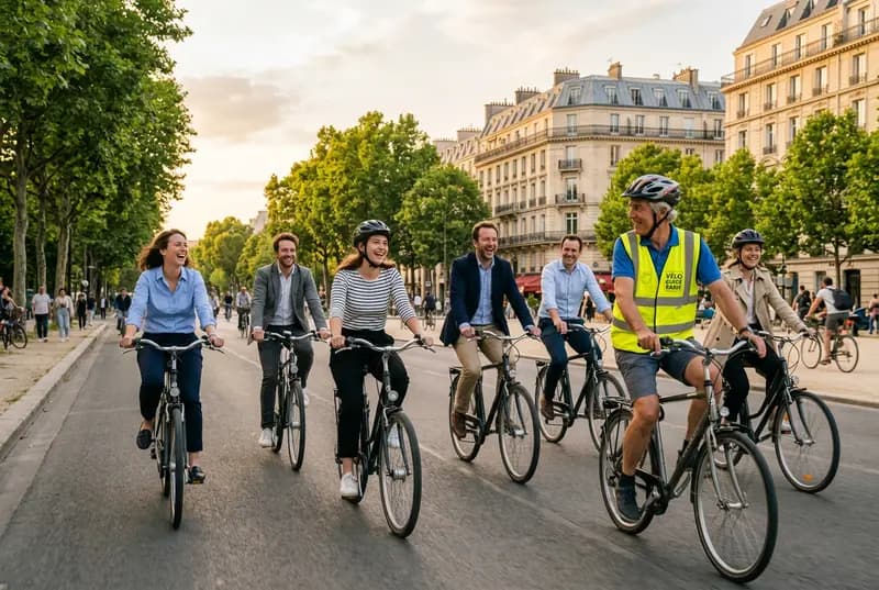 Team building vélo à Paris, cours de vélo en Île-de-France