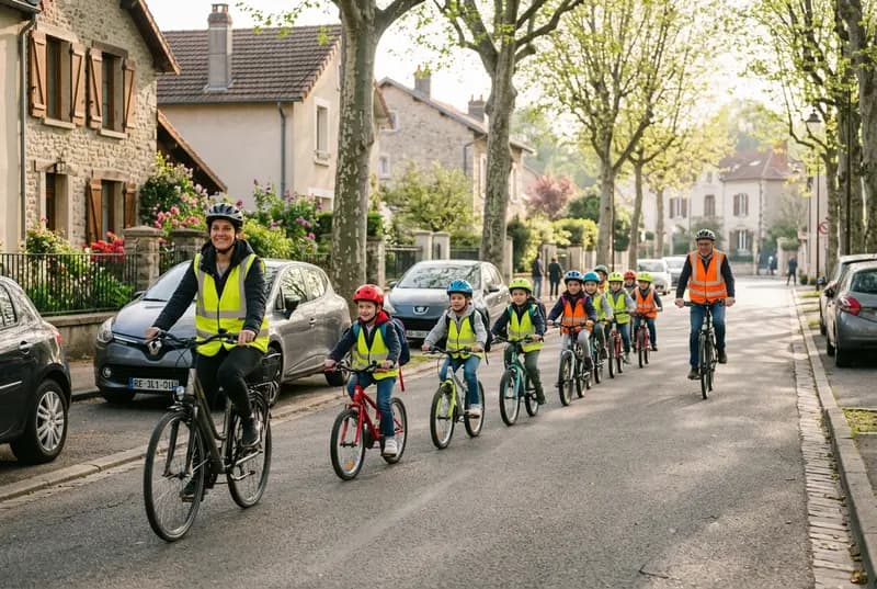 Vélo-bus scolaire — cours de vélo à domicile
