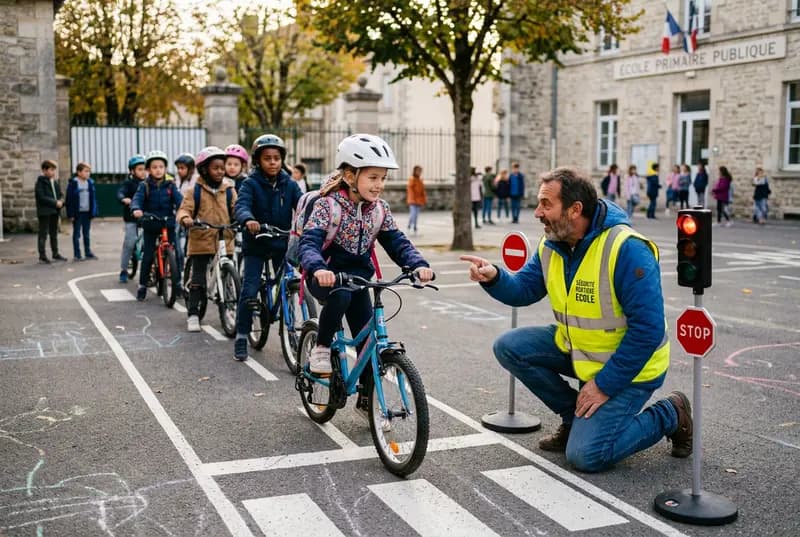 Animation sécurité routière vélo enfants, prestation vélo sur site en Île-de-France