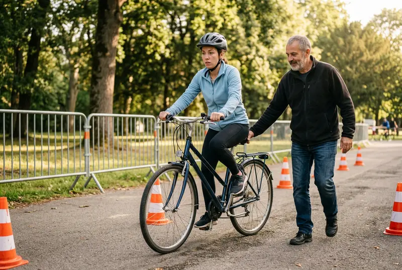 Initiation à la mobilité à vélo — cours de vélo à domicile en Île-de-France