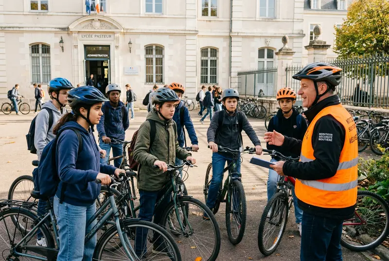 Interventions collège/lycée — cours de vélo à domicile en Île-de-France