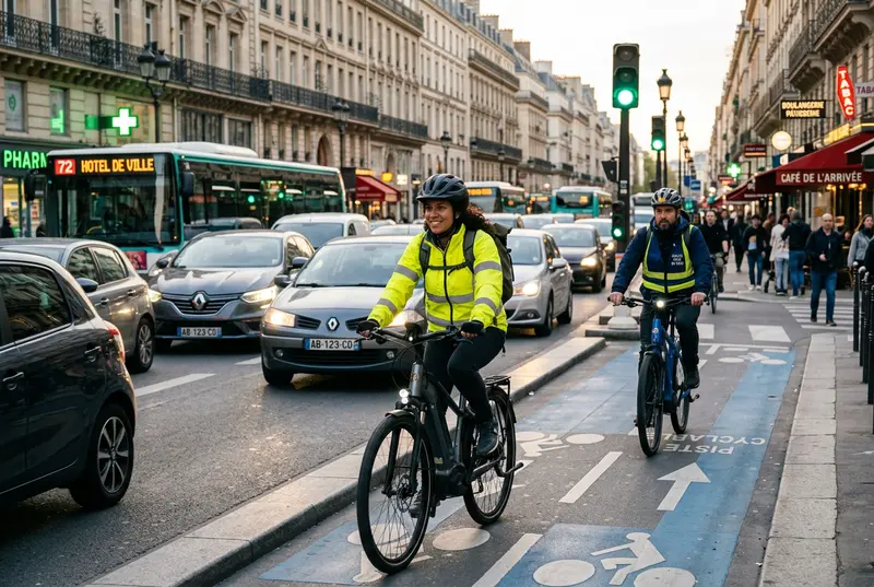 Maîtrise du VAE en circulation — cours de vélo à domicile en Île-de-France