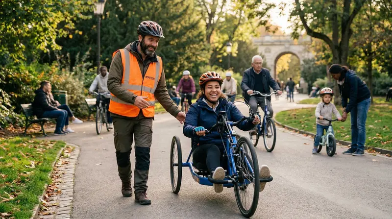 Vélo adapté / handbike à Bobigny — cours de vélo en Île-de-France